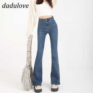 DaDulove💕 New Korean Version of Ins Womens Jeans High Waist Elastic Micro Flared Fashion Niche Wide Leg Pants