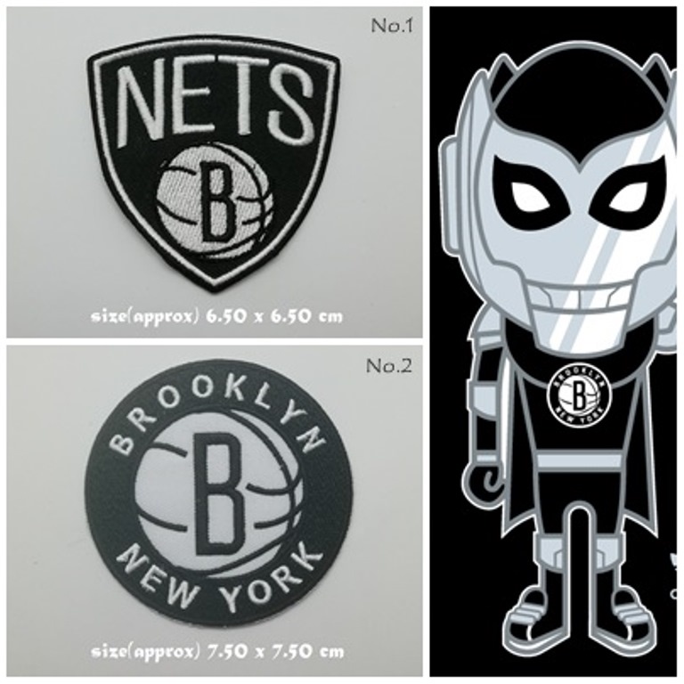 ฺbasketball-ตัวรีดติดเสื้อ-กีฬา-อเมริกันฟุตบอล-ทีม-brooklyn-nets-ตกแต่งเสื้อผ้า-หมวก-กระเป๋า-embroidered-iron-on