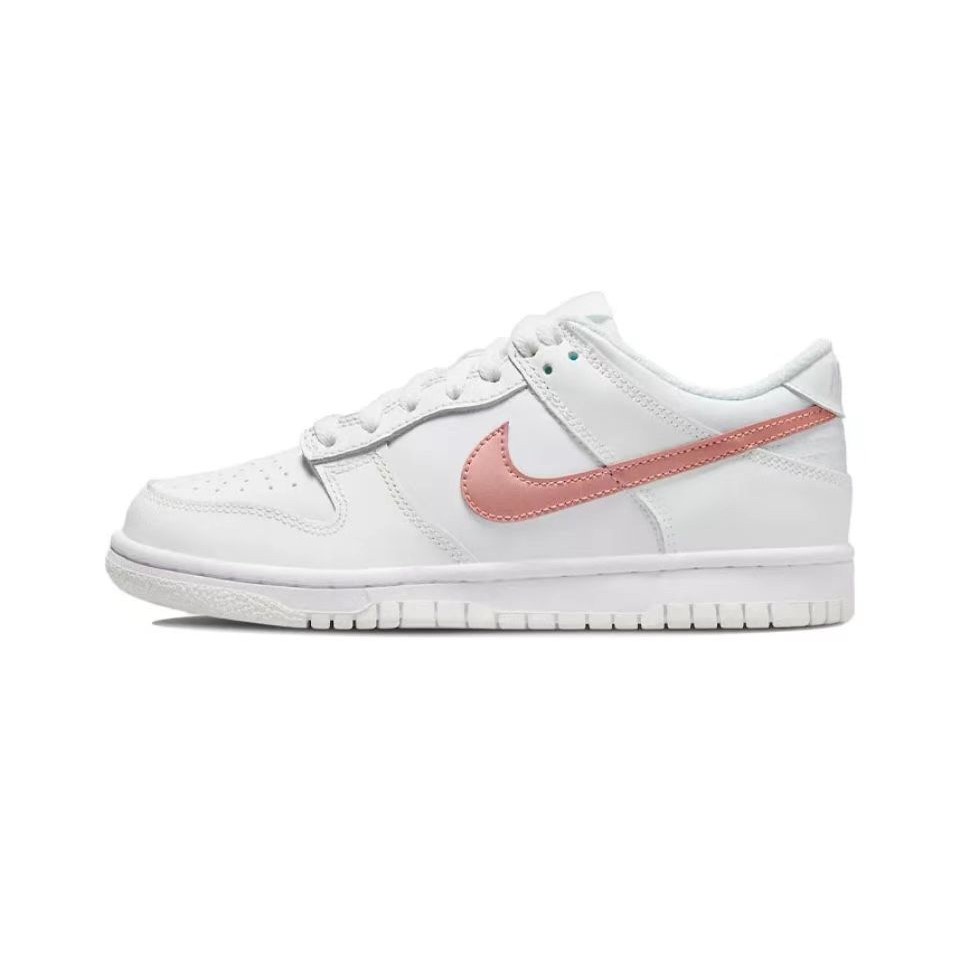 รองเท้าผ้าใบ-nike-dunk-low-white-pink-ของแท้-100