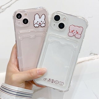 ภาพหน้าปกสินค้าเคสโทรศัพท์ เคสใส่บัตร สําหรับ iphone 11 12 13 Pro Max 7 8 Plus XR X XS Max 7 8 SE 2020 โปร่งใส กันกระแทก เคสโทรศัพท์ ซึ่งคุณอาจชอบสินค้านี้