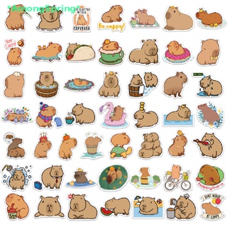 AmongSpring&gt; 50Pcs Cute Capybara Sticker Set for Laptop, Guitar, Scrapbook and Journals Gift new