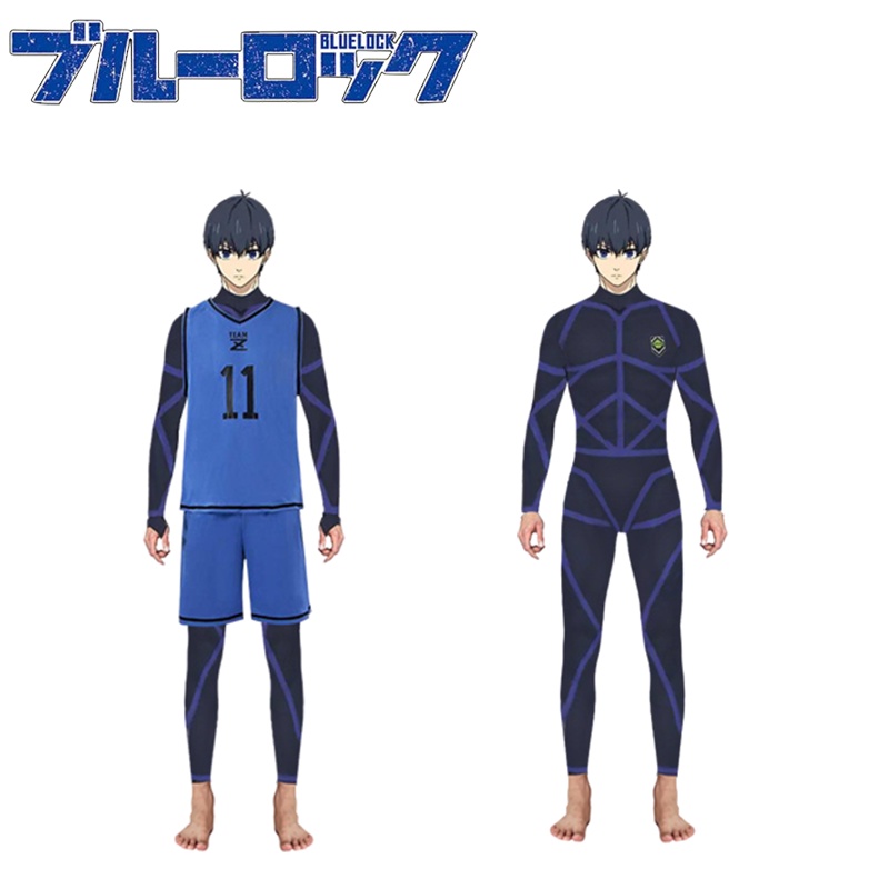 รูปภาพรายละเอียดของ เสื้อกีฬาคอสเพลย์ อนิเมะ Blue Lock Bachira Meguru Cosplay Costume Sportswear Hyoma Chigiri Isagi Yoichi Jumpsuits Vest Shorts Jersey Football Club