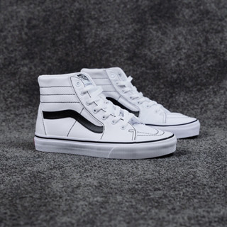 Vans SK8-HI TAPERED รองเท้าผ้าใบลําลอง แฟชั่นสําหรับผู้ชาย ผู้หญิง สีขาว สไตล์คลาสสิค -2024