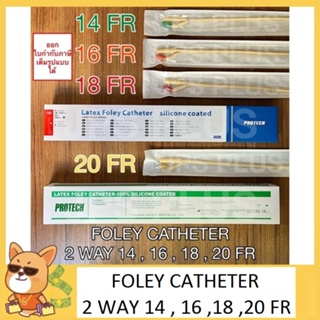 Foley Catheter 2 way เบอร์ 14 , 16 , 18 , 20 สายสวนปัสสาวะ 2 ทาง