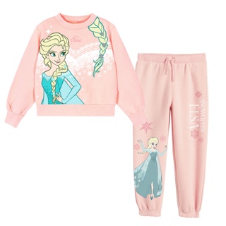 Disney Girl Frozen Elsa Sweater & Long Pants - เสื้อสเวตเตอร์และกางเกงขายาวเด็กผู้หญิงลาย เอลซ่า โฟรเซ่น สินค้าลิขสิทธ์แท้100% characters studio