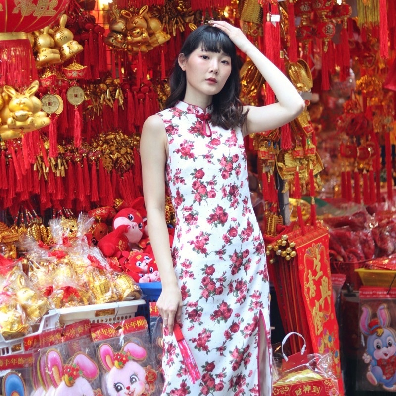 coolsummer-bkk-mei-lin-dress-กี่เพ้าแขนกุด-pre-order-7วันค่ะ