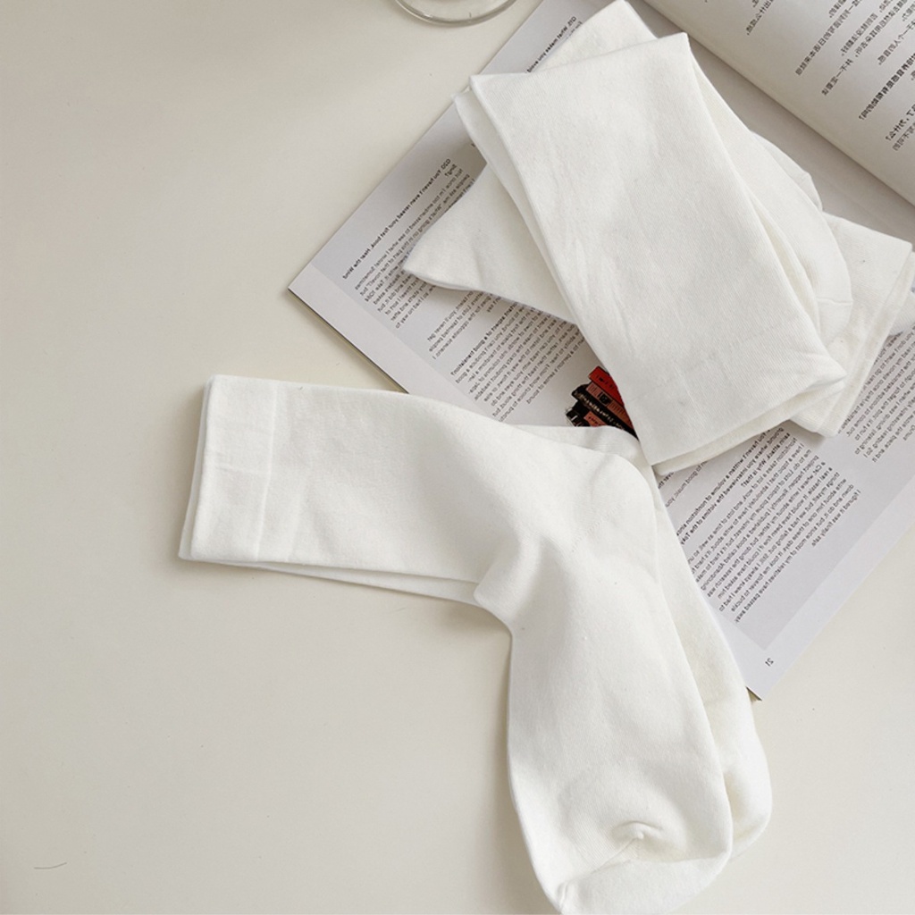 ภาพสินค้าถุงเท้าข้อยาว สีขาว แบบเรียบง่าย สไตล์ญี่ปุ่น แฟชั่นฤดูใบไม้ร่วง สําหรับผู้หญิง จากร้าน miniya.th บน Shopee ภาพที่ 6