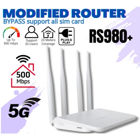 ภาพหน้าปกสินค้าRS980+ pro Modified 4G LTE CPE Router Modem Unlocked Unlimited Hotspot Wifi Unlimited Wifi จากร้าน enjoylife_th บน Shopee
