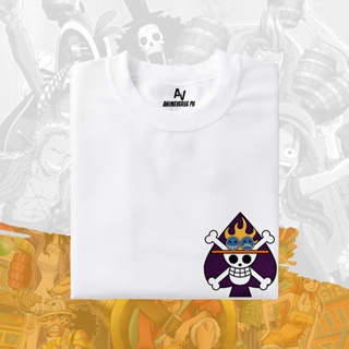 One Piece - Portgas D. Ace โลโก้กระเป๋าพิมพ์เสื้อเชิ้ตพิมพ์ลาย 8N*_17