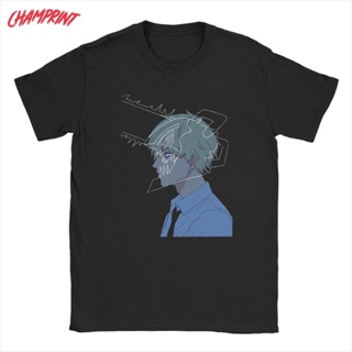 เสื้อผู้ชายเท่ เสื้อยืดคอกลม แขนสั้น พิมพ์ลายการ์ตูนอนิเมะ Chainsaw Man Denji เหมาะกับของขวัญวันเกิด สําหรับผู้ชาย _59