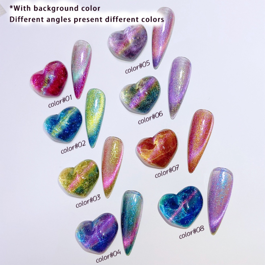 giako-สีทาเล็บ-สีทาเล็บเจล-gel-nail-polish-8-colors-สีเจลไซรัป-สีทาเล็บเจลลูกแก้ว-ยาทาเล็บกากเพชร-ยาทาเล็บสีใส-เจลทาตาแมว-แม่เหล็ก-สีเงิน-กลิตเตอร์-เลื่อม-คริสตัล-สีสวย-uv-ledสีเจล-สําหรับทําเล็บ-diy-