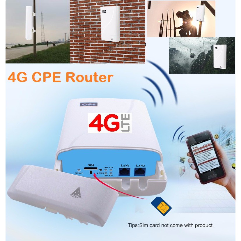 4G CPE Outdoor Router 150Mbps ใส่ซิม รองรับ 3G,4G รองรับการใช้งาน Wifi ...