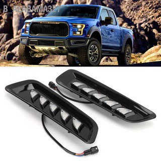 Alabama327 ไฟตัดหมอก Led สีเหลืองอําพัน 3 สี สําหรับ Ford F150 Raptor 18‐19 2 ชิ้น