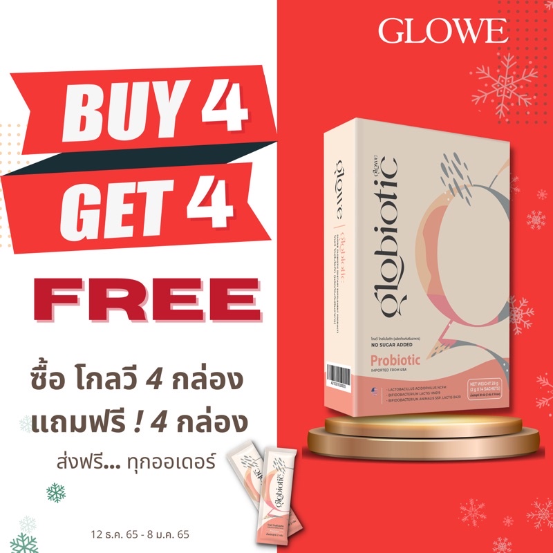 ภาพหน้าปกสินค้าGLOWE GLOBIOTIC โกลวี โกลไบโอติก พรีเมียมโปรไบโอติก นำเข้าจากอเมริกา จากร้าน glowe.thailand บน Shopee