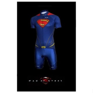 ชุดปั่นจักรยานซูเปอร์แมน Superman G Like Man of Steel Short Skinsuit (Size L)