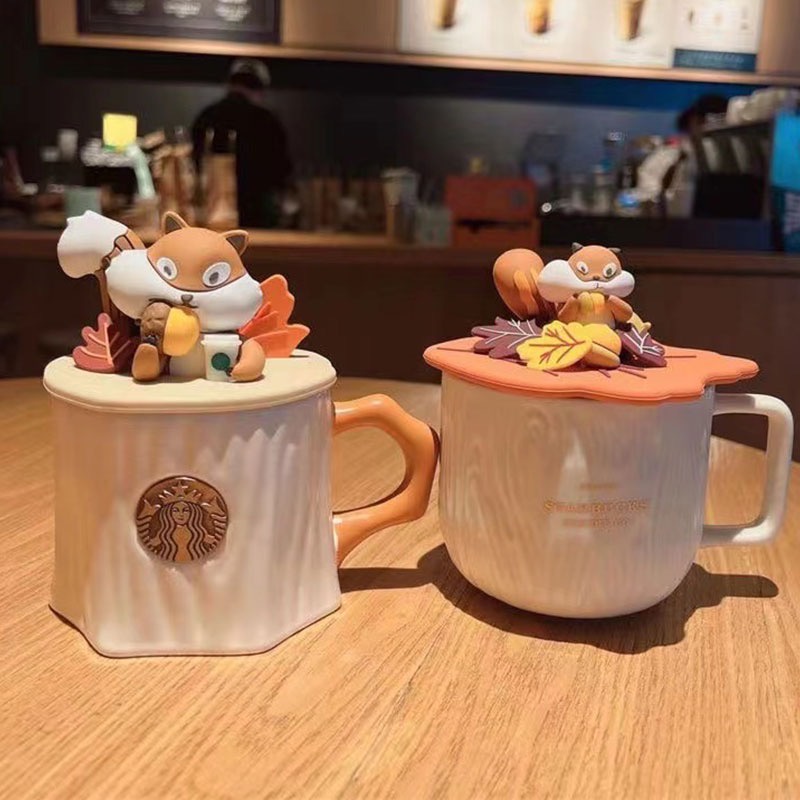 starbucks-autumm-squirrel-series-แก้วมักเซรามิก-limited-edition-cawan-starbucks-comel-450-มล