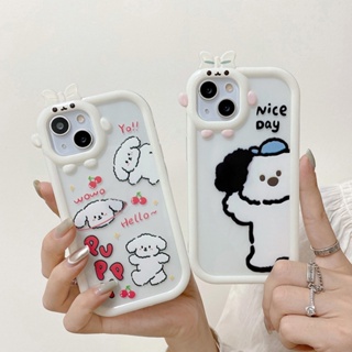 เคสโทรศัพท์ ลายลูกสุนัข น่ารัก สําหรับ iPhone 6 7 8 Plus 11 12 13 14 Pro Max X XR XS Max SE 2020 เคสโทรศัพท์แบบนิ่ม