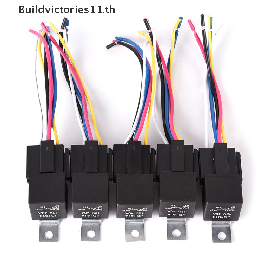 buildvictories11-รีเลย์รถยนต์-12v-5pin-40a-12v-5pin-กันน้ํา-พร้อมซ็อกเก็ตรีเลย์-th