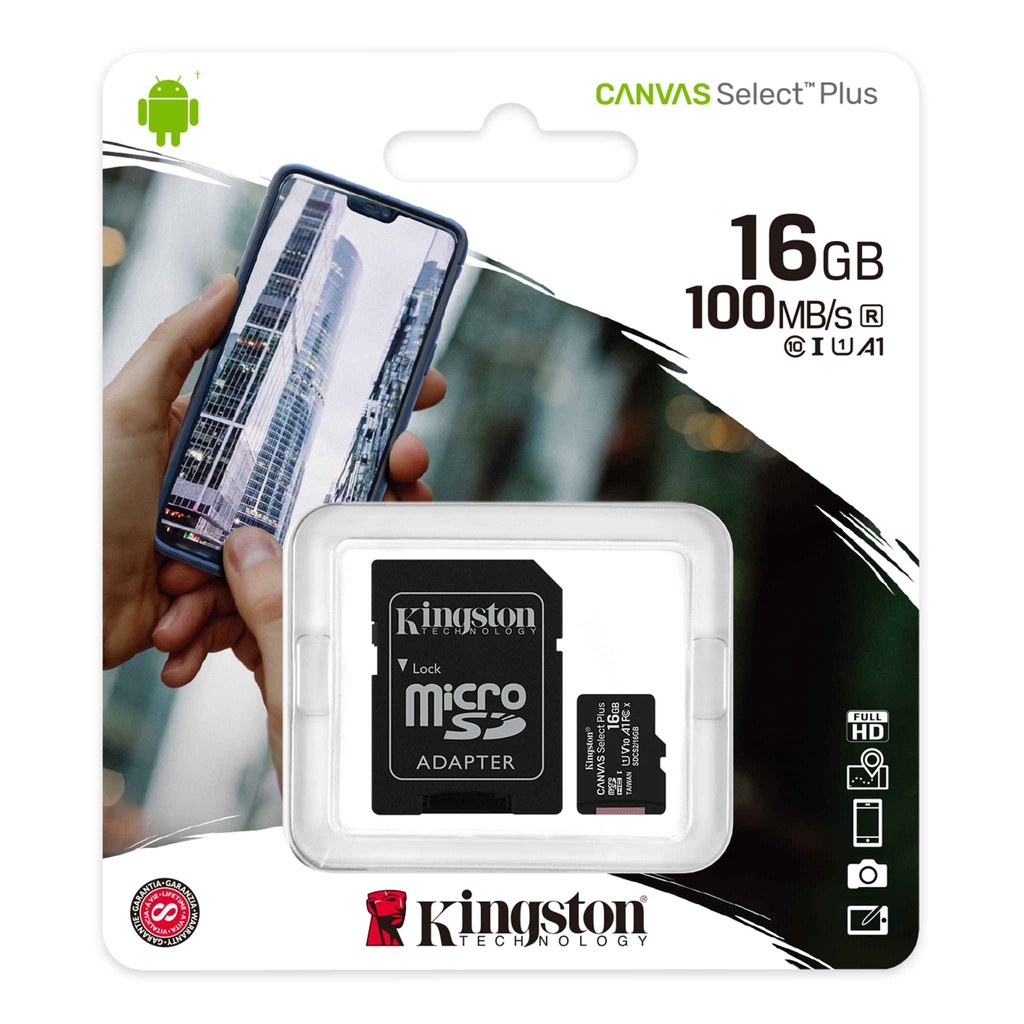 ภาพสินค้าKIngston MicroSD Card Ultra Class 10 16GB จากร้าน axon_shop บน Shopee ภาพที่ 1