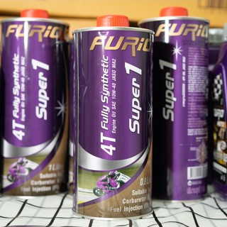 Furio Super1 10w40 น้ำมันเครื่องสังเคราะห์แท้ รถมอเตอร์ไซค์ ขนาด 0.8L,1.0L