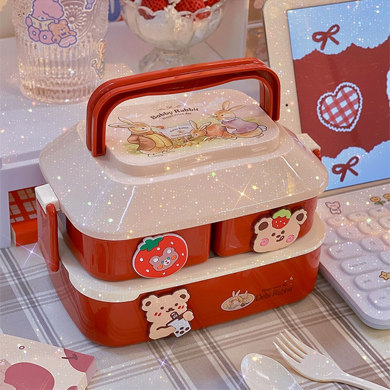 w-amp-amp-g-kawaii-lunch-box-double-student-bento-box-microwave-boxes-food-storage-with-independent-box-cutlery-for-camping