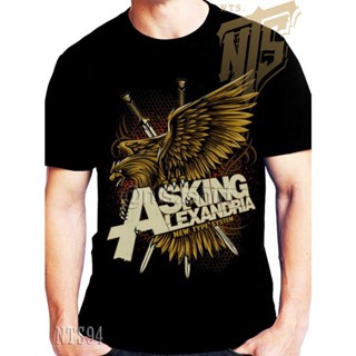 🌟​พร้อมส่ง​🌟 Asking Alexandria ROCK เสื้อยืด เสื้อวง เสื้อดำ สกรีนลายอย่างดี ผ้าหนานุ่ม ไม่หดไม่ย้วย  T SHIRT S M L_22