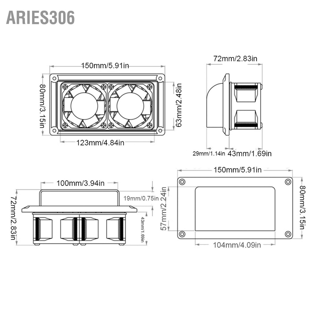 baries306-พัดลมระบายอากาศ-12v-ประสิทธิภาพสูง-สําหรับเรือ-รถพ่วง-camper