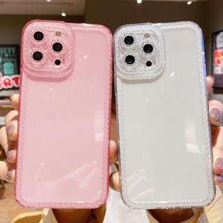 เคสโทรศัพท์ โปร่งใส สําหรับ iPhone 11 12 13 Pro Max 7 8 Plus X XS Max SE 2020 2022 เคสมือถือคริสตัล TPU ป้องกันการหล่น