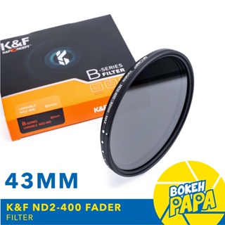 K&F Filter ND Fader 43 mm ( 1-9 Stop ) ( ND2 - ND400 ) B-Series Blue Coating ฟิลเตอร์ ( ND Filter ) ( ND2-ND400 ) 43mm