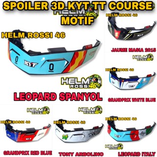 Hitam สปอยเลอร์ KYT TT COURSE TTC Motif Dalla Porta Leopard Jaume Masia Tony Arbolino Venom Carnage Spiderman Captain America Espargaro Overtech Tourist Fuxia Red Yellow Matt Coll Black Smoke Clear