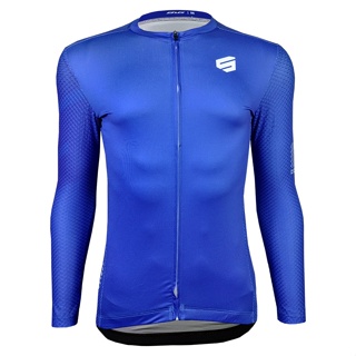 เสื้อจักรยานแขนยาว BIG Jersey รุ่น SPD+10 (BLUE) Long Sleeve
