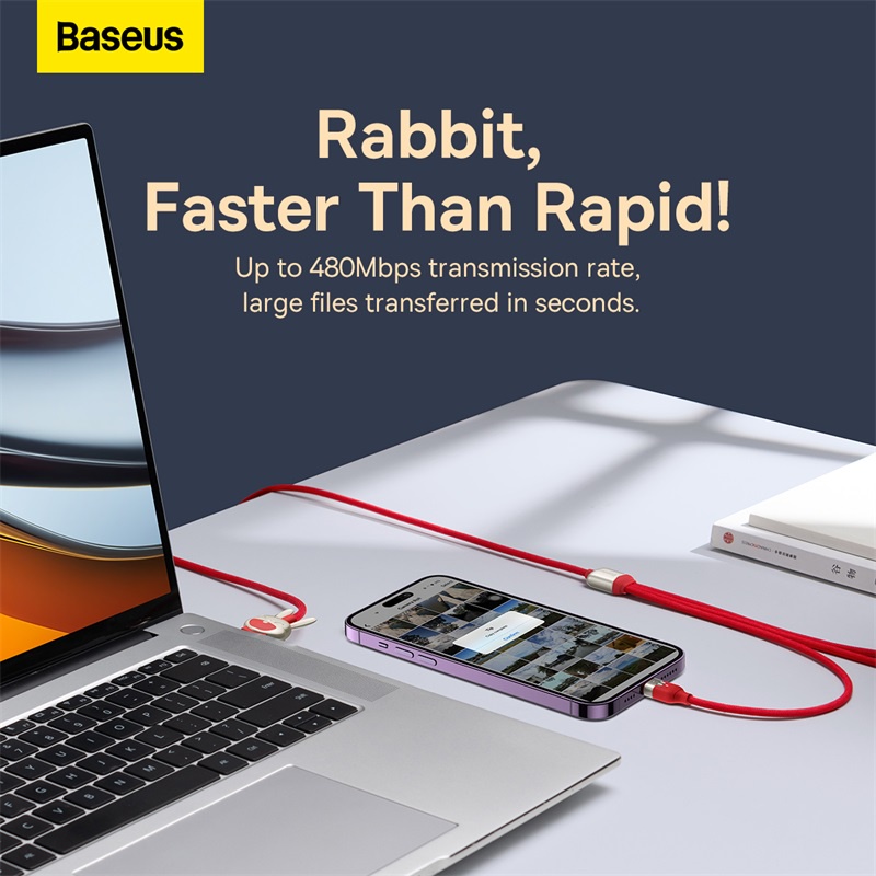 baseus-สายชาร์จข้อมูล-สามในหนึ่ง-ชาร์จเร็ว-สามราศี-ปีกระต่าย