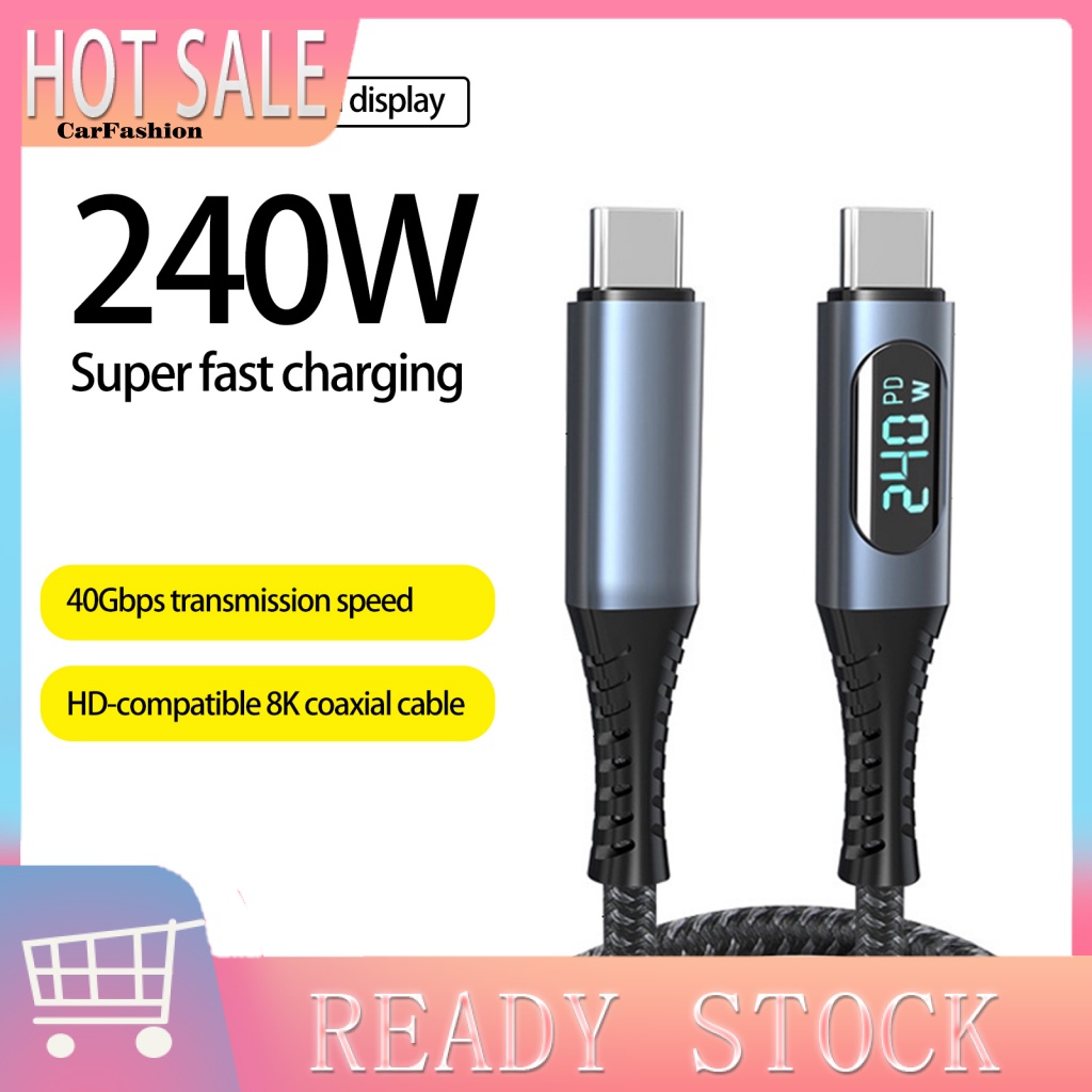 รถยนต์-สายเคเบิลเชื่อมต่อข้อมูล-40gbps-usb-c-เป็น-usb-type-c-240w-40gbps