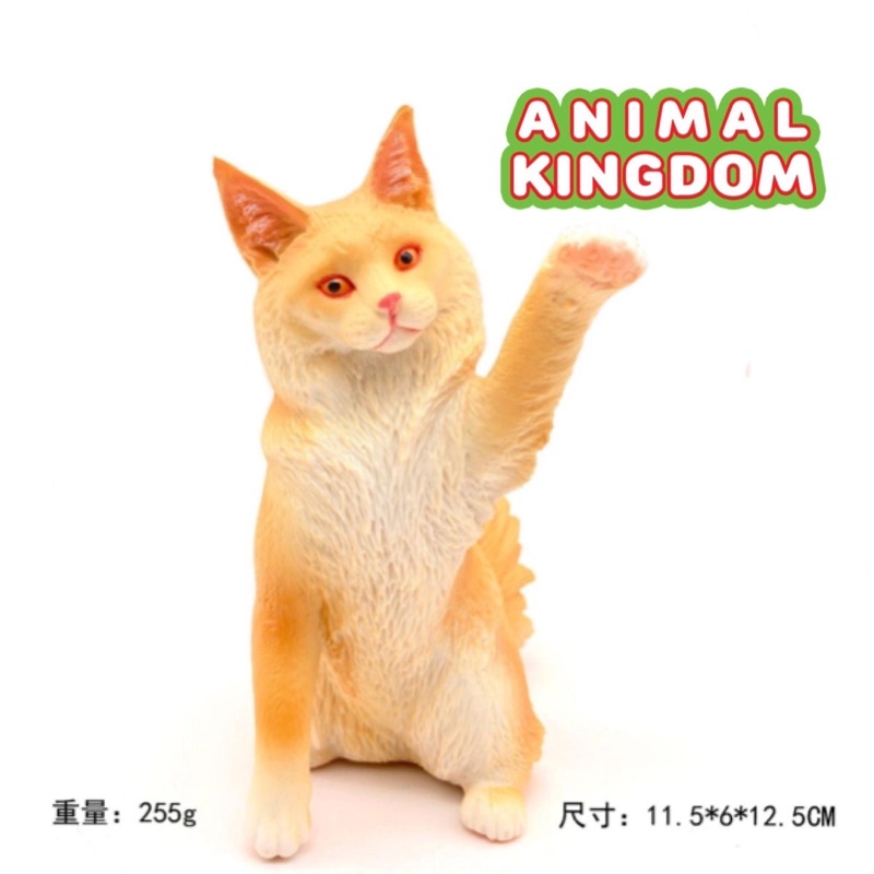 animal-kingdom-โมเดลสัตว์-แมวกวัก-ขาวเหลือง-ขนาด-12-00-cm-จากหาดใหญ่