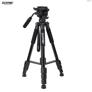 Zomei Q310 ขาตั้งกล้องอลูมิเนียมอัลลอยด์ 4 ส่วน พร้อมหัวแดมปิ้ง สําหรับกล้อง DSLR ILDC โหลดความจุ 1