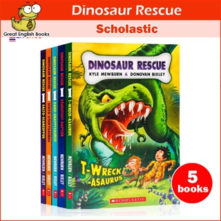 (ใช้โค้ดรับcoinคืน10%ได้)  พร้อมส่ง *ลิขสิทธิ์แท้ Original* ชุดหนังสือภาษาอังกฤษ Dinosaur Rescue Series  5 Books