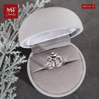 สินค้า MT แหวนเงินแท้  สัญลักษณ์โอม OM งานรมดำ ไซส์:  51, 53, 56, 58 Solid 925 Sterling Silver Ring (sr614-A) MT Jewelry มณีธารา