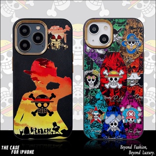 3in1 เคสโทรศัพท์มือถือหนัง TPU ลายวันพีช สําหรับ iPhone 14 Pro Max 13 12 11 Pro Max 11