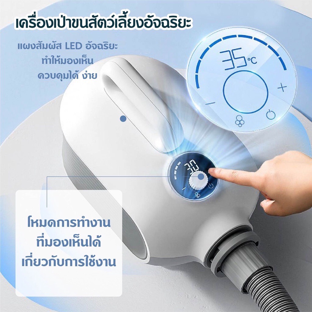 ประกันศูนย1ปี-ไดร์เป่าขนสุนัขและแมว-hipidog-2000w-เครื่องเป่าขน-ไดร์เป่าขนสุนัข-ไดร์เป่าขนหมา-ไดร์เป่าขนแมว-ไดร์เป่าขน