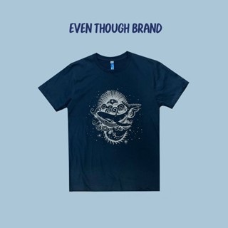 เสื้อยืด Even Though สกรีนลาย Whale วาฬ COTTON USA 100%