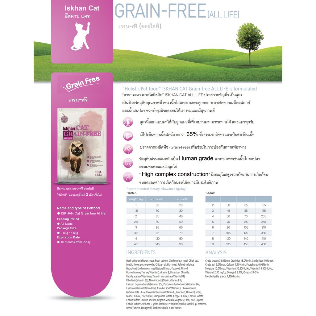 iskhan-cat-อาหารเม็ดสูตรสำหรับลูกแมวอายุตั้งแต่-3-เดือน-ขึ้นไป-grain-free-all-life-ขนาด-2-5-กิโลกรัม