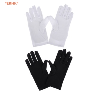 ERHK> 1 pair Cotton gloves Khan cloth Solid gloves rituals play white gloves
 new