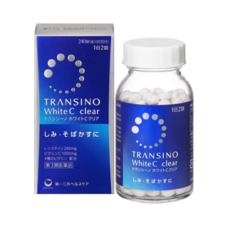 TRANSINO ขาวใส WHITE C Clear 120 เม็ด Daiichi Sankyo  มาตรการรักษาฝ้า กระ (สินค้าญี่ปุ่น)