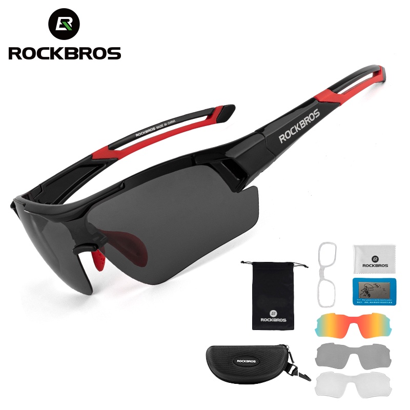 rockbros-แว่นตาขี่จักรยาน-พร้อม-3-เลนส์-กันลม-แว่นกันแดด-เลนส์โพลาไรซ์-สายตาสั้น