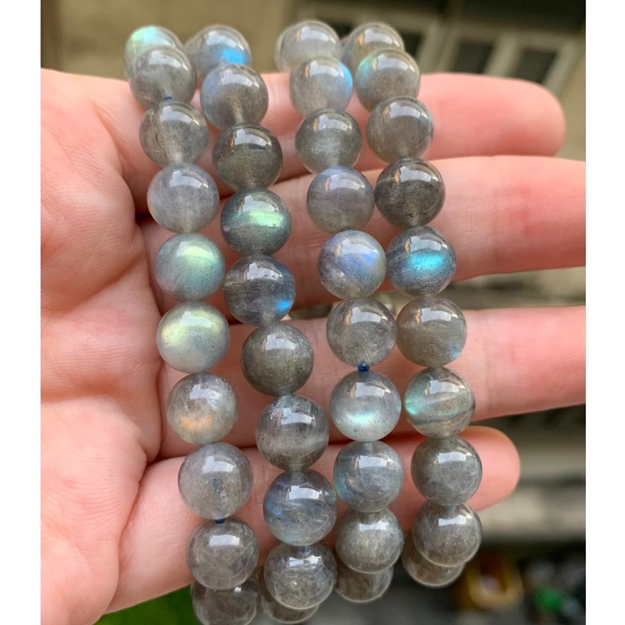 กำไลข้อมือ-ลาบาโดไลท์-labradorite-สีเทาอ่อน-เกรดพรีเมี่ยม