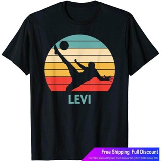 【leeee】 ลีวายส์เสื้อยืดกีฬา Levi Name Gift Personalized Soccer T-Shirt levis Mens Womens T-shirts แขนสั้นTEE_59