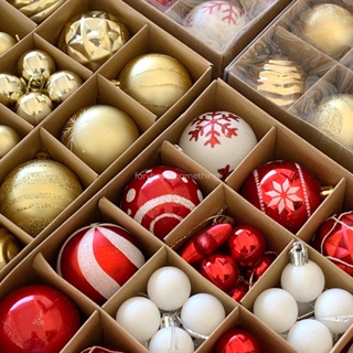 ลูกบอลตกแต่งคริสต์มาสเซต Christmas ball box set 42~44 pcs | faryheyz