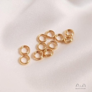 แหวนทอง 14K สองชั้น แฮนด์เมด สําหรับทําเครื่องประดับ สร้อยคอ สร้อยข้อมือ แหวน diy