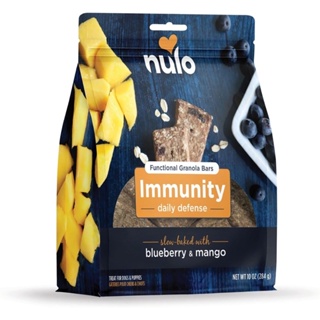 ขนมสุนัข Nulo Functional Granola Bars สูตร Immunity Daily Defense Blueberry &amp; Mango ขนาด 284 g