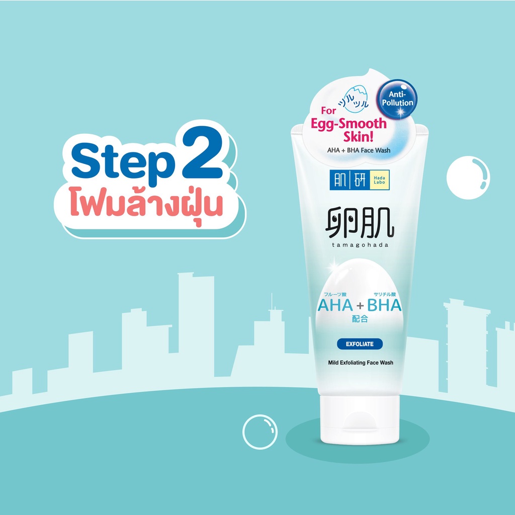 Hada Labo AHA+BHA Exfoliating Face Wash 130g Shopee Thailand